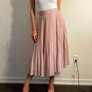 Aritzia Rose Pleated Midi Skirt